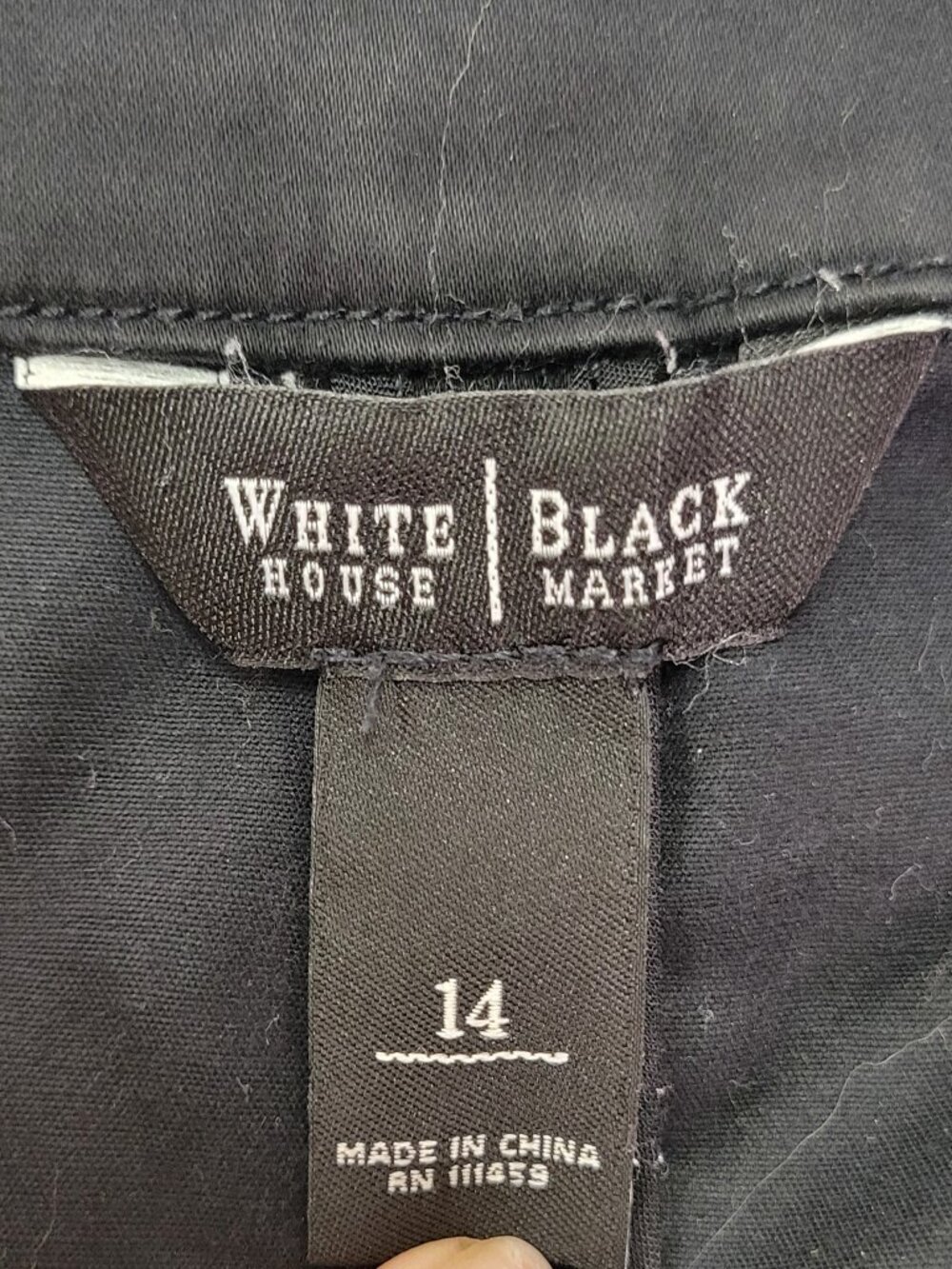 White House Black Market Black Military Jacket Size 14 Silver Buttons - Picture 5 of 12